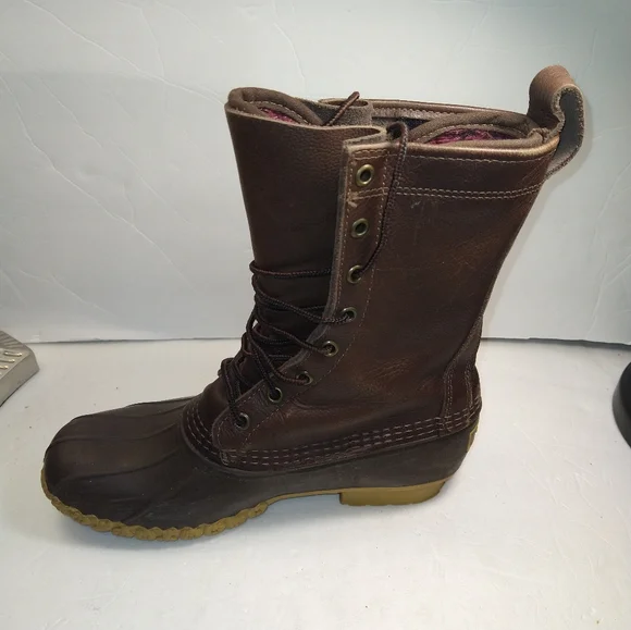 LL Bean Maine Hunting Shoe Gore-Tex Thinsulate Leather Duck Boots Men’s sz 7 - Picture 7 of 13